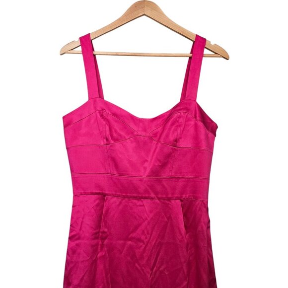 NWT Women's - Diane von Furstenberg Pink Silk Sleeveless Dress, Size 10 - Picture 2 of 8